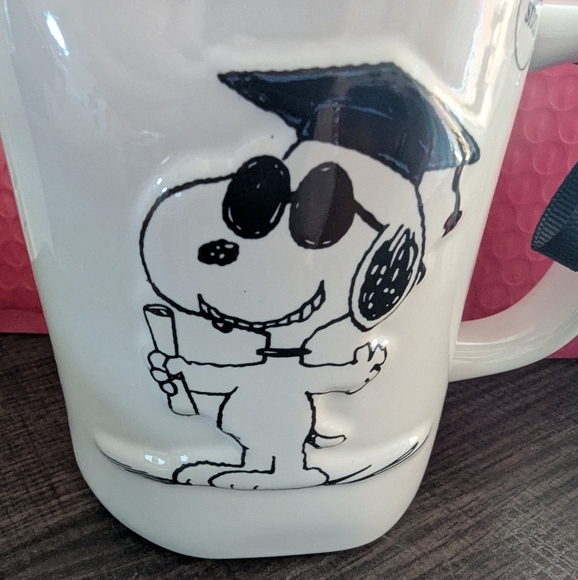 Snoopy Graduation Rae Dunn Peanuts Collab Mug - Picture 3 of 6